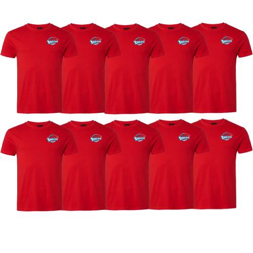 BASIC-T T-SKJORTE RØD 10 PK