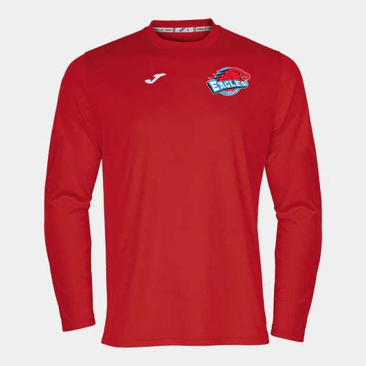 T-SHIRT COMBI RED L/S (SHOOTING SHIRT)