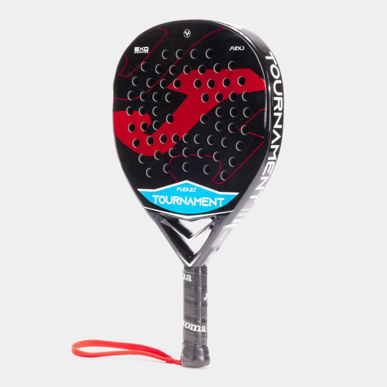TOURNAMENT FLEX PADDLE RACKET BLACK RED